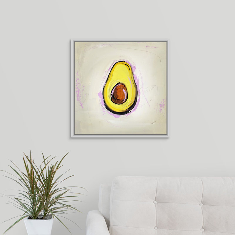 « picnic party iv », peinture sur toile, H 21,7 po x l 21,7 po x p 1,75 po, Cadre flottant blanc