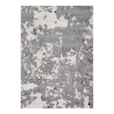 Abstract Area Rug in Gray