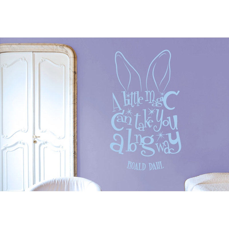 Roald Dahl Wall Sticker, Light Blue