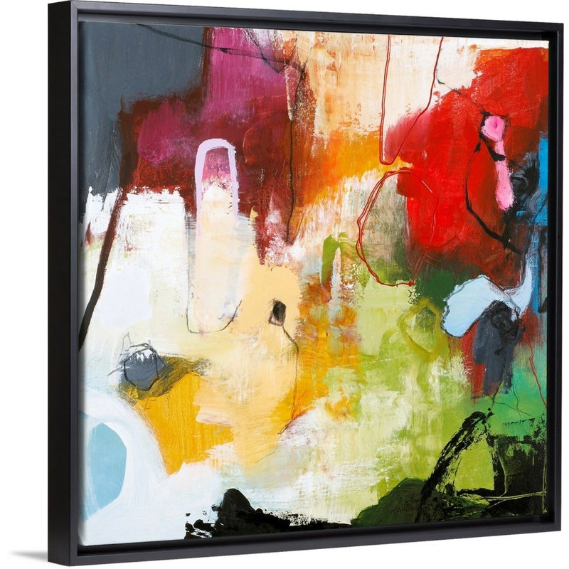 Tango 3 - reproduction d'art, Toile avec cadre noir, H 22 po x l 22 po x P 1,75 po