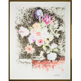 Red Tablecloth Print by Evan Taylor
