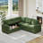 88 "corduroy L-shaped Sofa With Storage Can Be Converted Into A Sofa Bed-1613703298