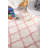Cuanaic Trellis Shag Performance White/Pink Rug-975425133