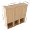 Armoire murale de 36 pouces avec 3 portes à fermeture douce et rangement ouvert pour petite salle de bain, bureau et salle de rangement