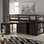 Lit mezzanine bas avec cabinet et bureau portatif à roulettes Low Old Sku: Lpaak-1948468533