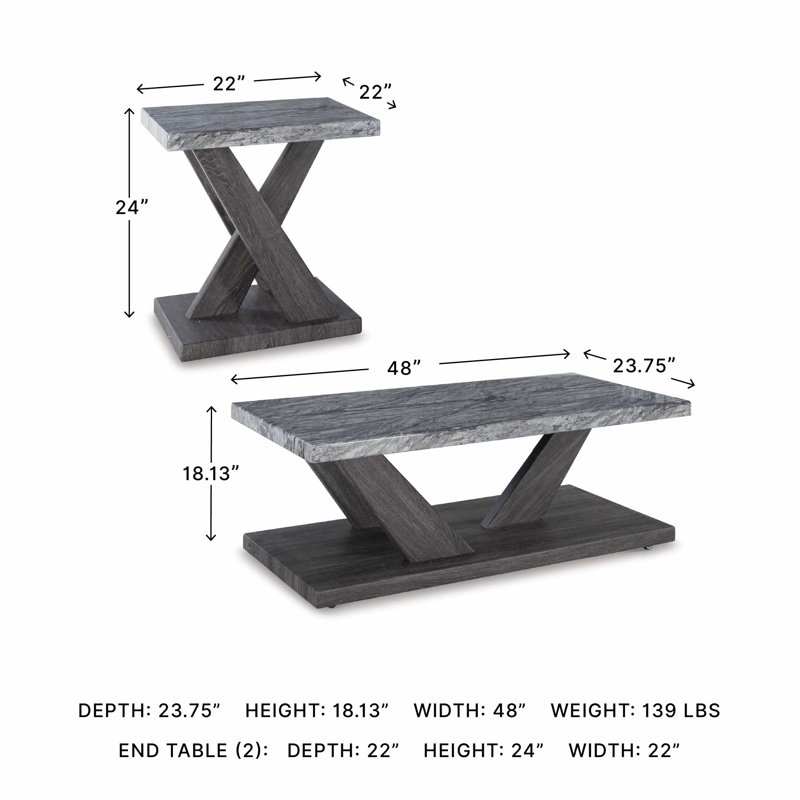 Celil 3 - Piece Living Room Table Set