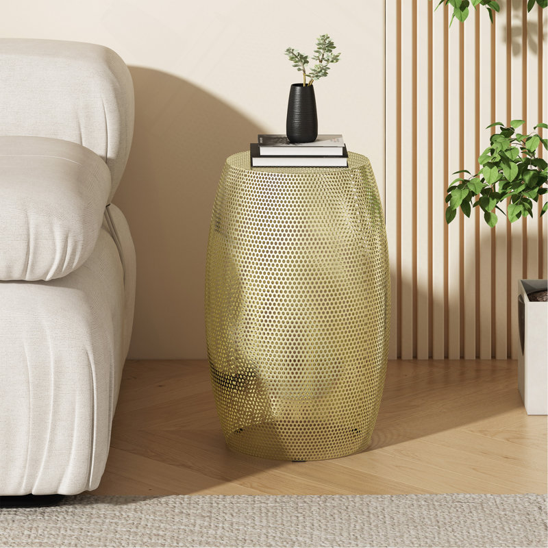 Round Metal Hollow Side Table