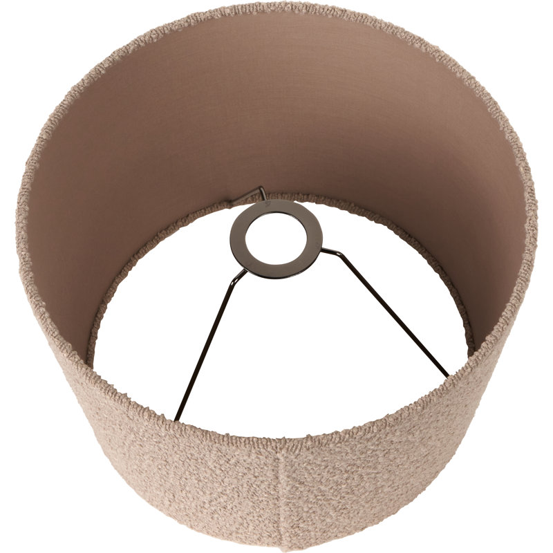 Round Boucle Lamp Shade (Uno) , 29cm H x 45cm W x 45cm D, Taupe