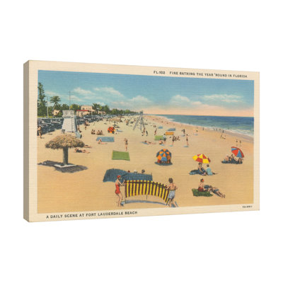 «Beach Post card I» par Wild Apple Portfolio - impression sur toile tendue