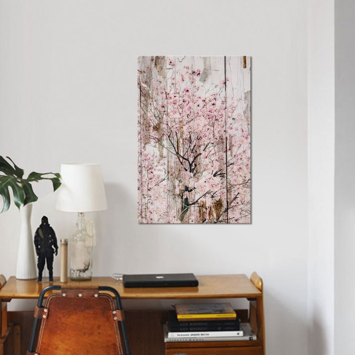 « spring florals ii », impression sur toile, H 24 po x l 16 po x P 1 po, Papier d'art encadré noir, Blanc