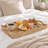 Hand-Carved Mango Wood Serving Tray with Handles