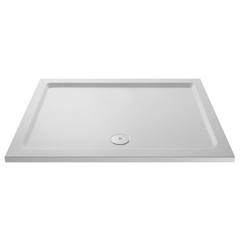 Slip Resistant Offset Quadrant Shower Tray LH 1200 X 800Mm, 4cm H x 90cm W x 140cm D, Centre