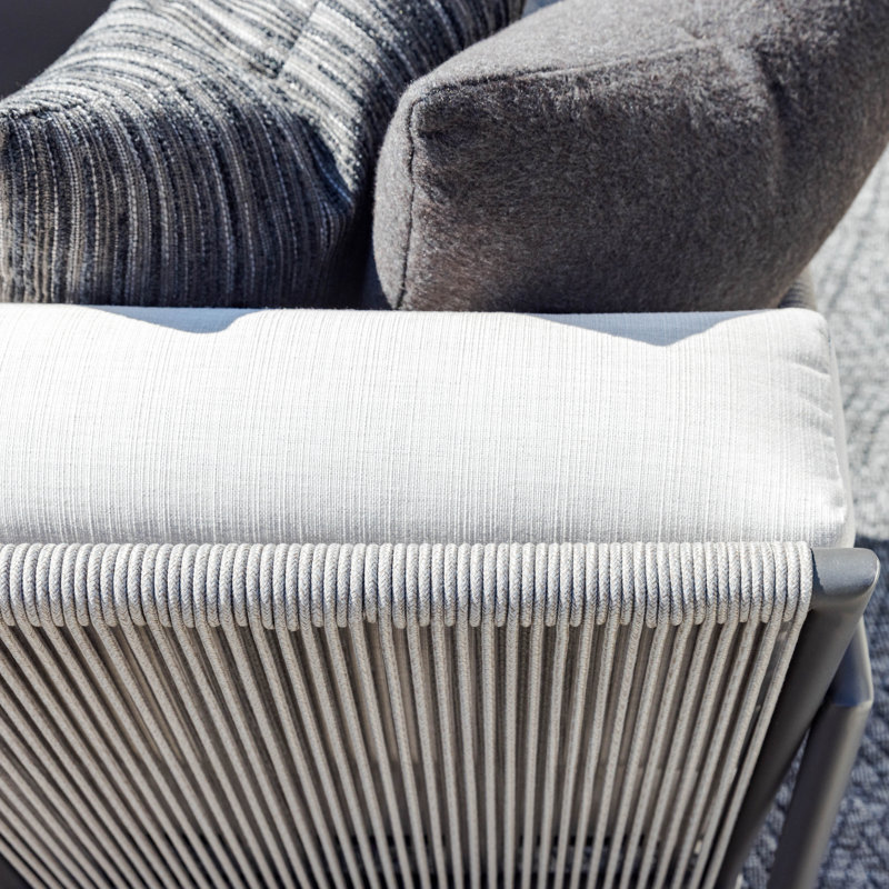 Pietra Patio Sofa with Sunbrella Cushions, Echo Ash Sunbrella®