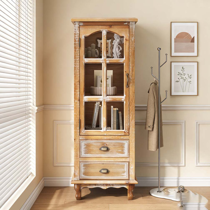 Armoire de rangement en bois rustique, Marron antique