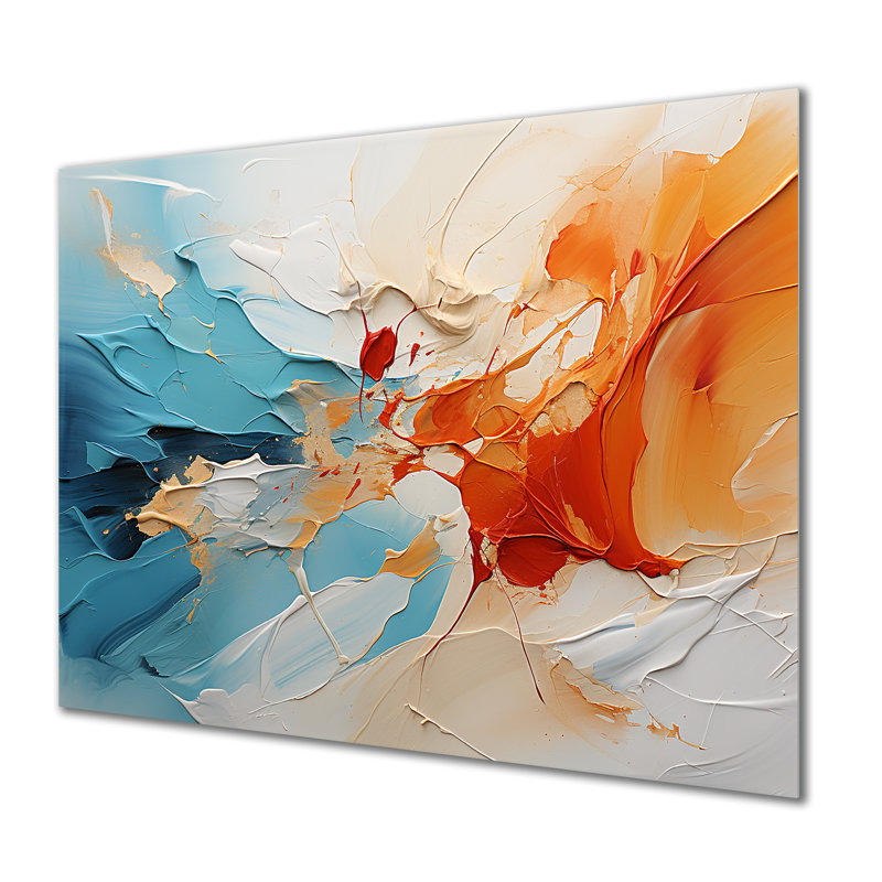 Coming Together - Art mural abstrait, 30" H x 40" W x 1.5" D, No Framed Metal