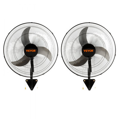Wall Mount Fan, 2 PCS 18 inch Oscillating, 3-speed High Velocity Max