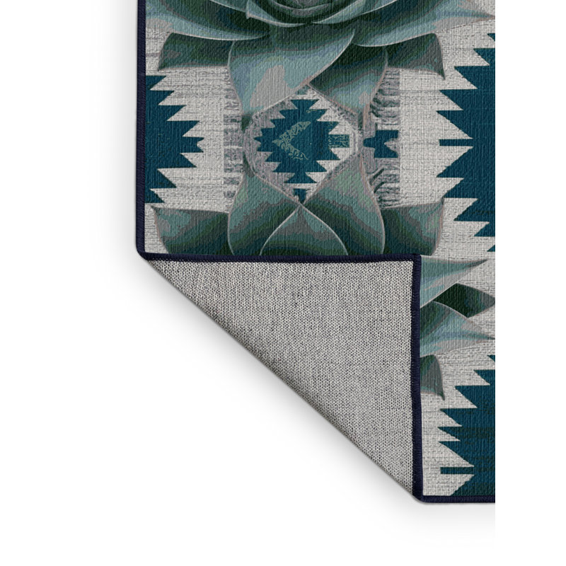  Tapis lavable Agave Plant Southwestern, Rectangle 7 pi x 9 pi
