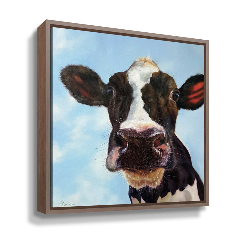 "Louise" par Lucia Heffernan, impression sur toile, H 14 po x l 14 po x P 2 po, Cadre flottant en noyer