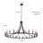 Hendon Large Farmhouse Wagon Wheel Chandelier Candle Style Rustic Round Lights Fixture for Kitchen Island Living Room Foyer Entryway-128761656-128761655