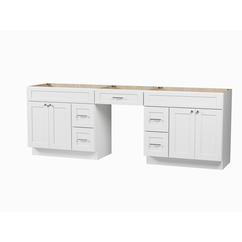 Ensemble de meuble-lavabo double 96 po Disar, Blanc