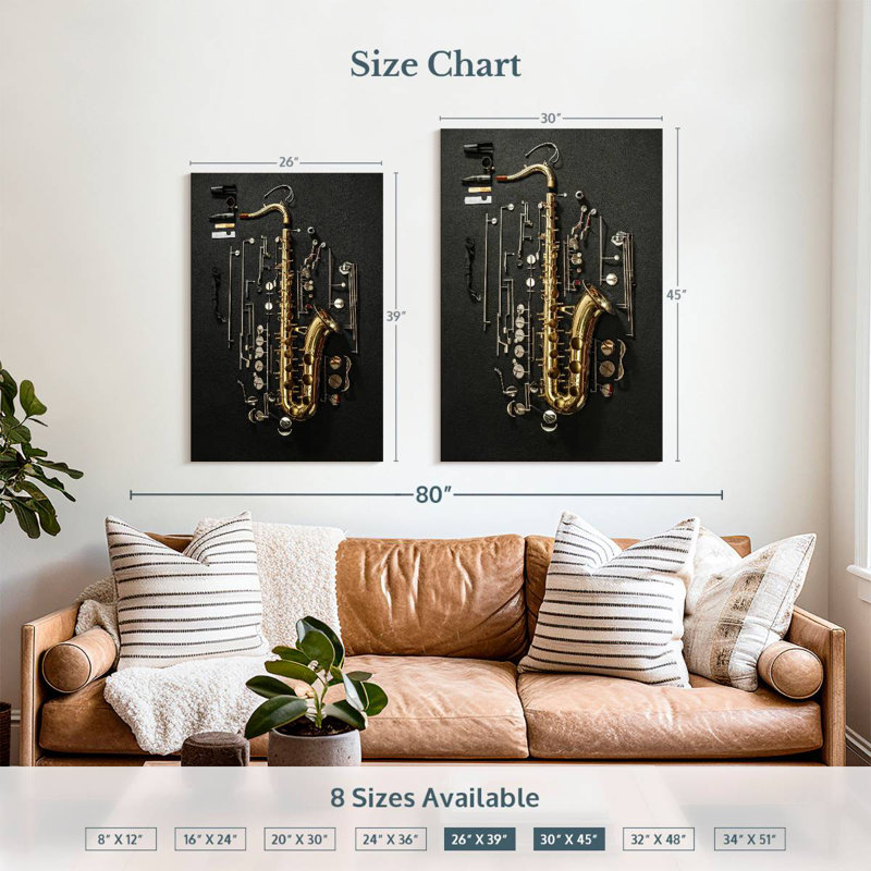 Abarca Play The Saxophone, 39" H x 26" W