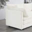Salon en chenille blanche - 2 avec 4 coussins La structure en bois massif revêtu de tissu d'ameublement crée un tissu fin confortable et une éponge pour vous détendre