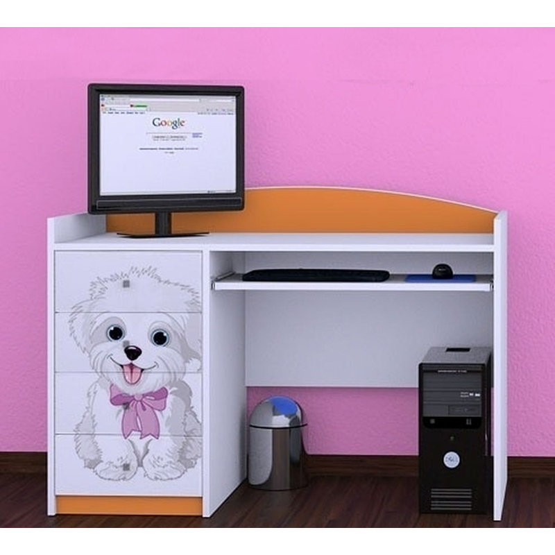 Cosimo 125cm Computer Desk, Orange