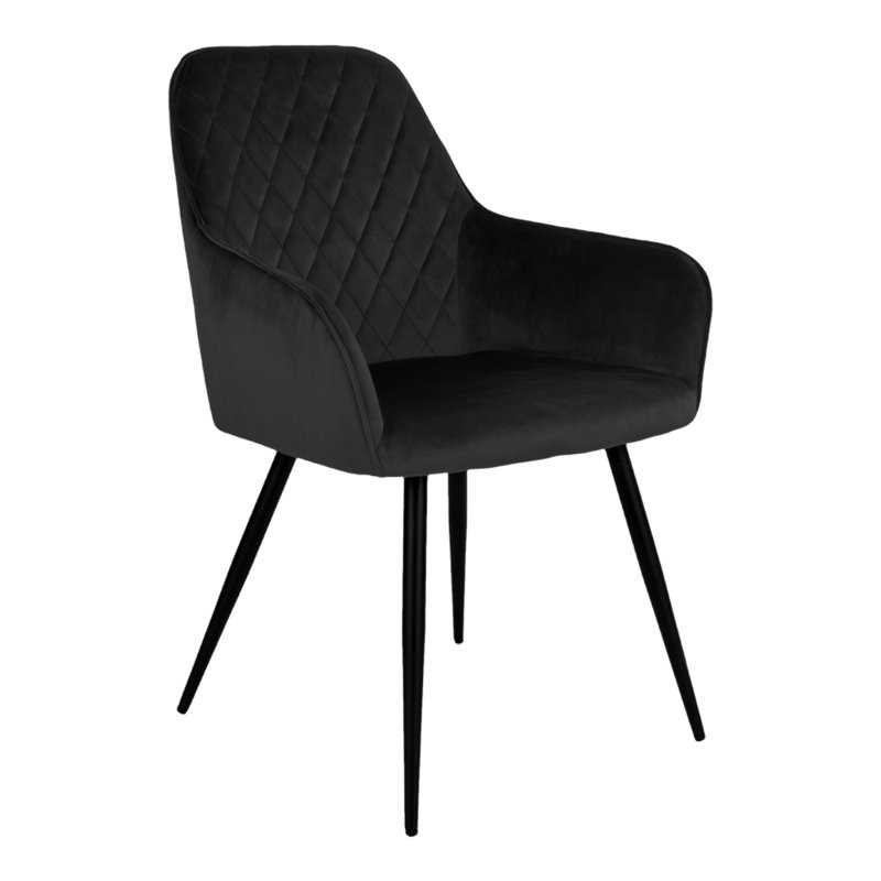 47cm H Velvet Upholstered Massivrücken Armchair