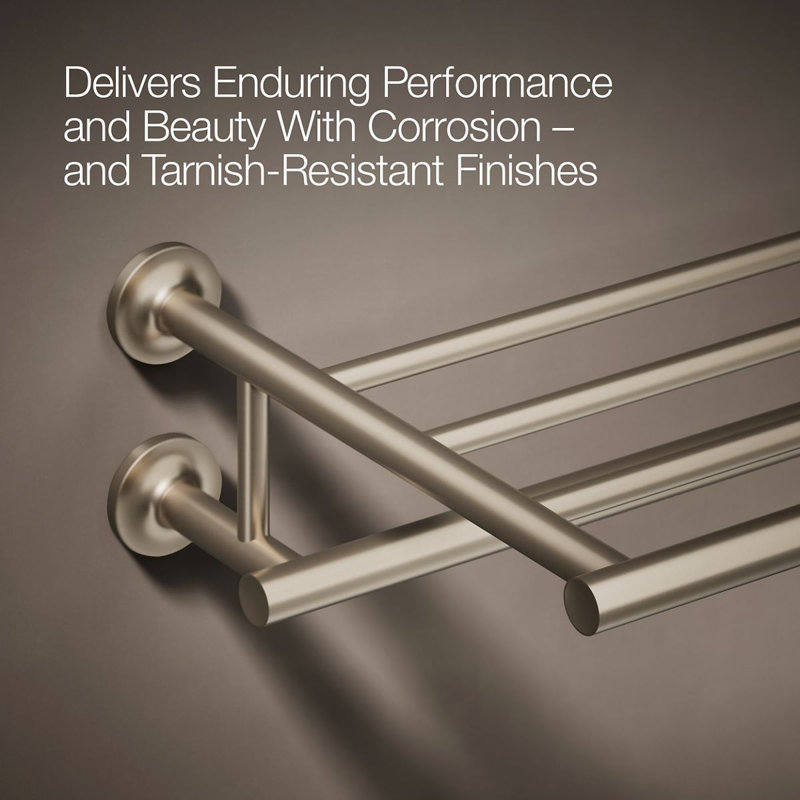 Purist Hotelier Wall Shelf, Vibrant Brushed Bronze