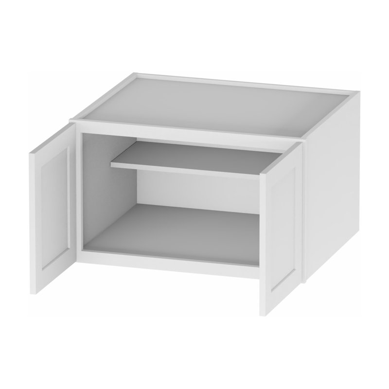 Armoire murale standard en contreplaqué blanc, prête à assembler, Kindwood Eco Shaker, 91,4 cm (L) x 61 cm (P) x 45,7 cm (H),