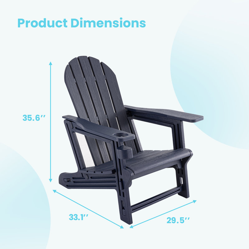 HDPE Folding Adirondack Chair