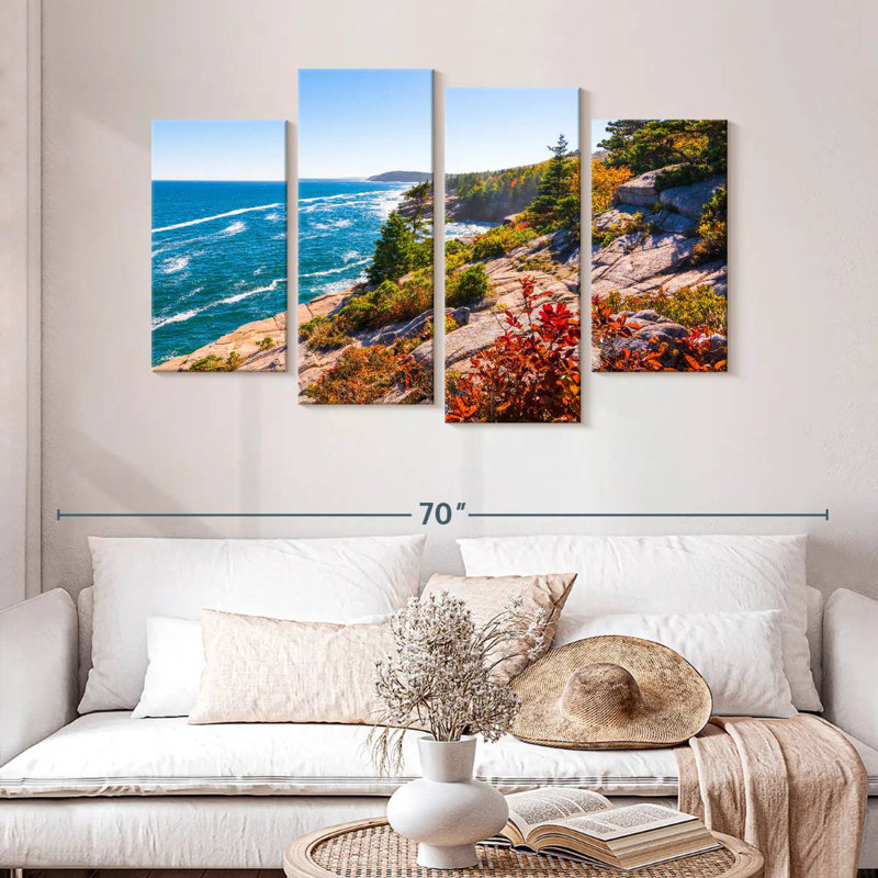 Gillard Maine Coastline Cliff, H 32 po x l 52 po