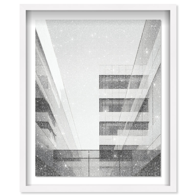 Glass Labyrinth I Shadowbox Abstract Print by Oliver Gal, Black Frame, 16 x 20, 37.5"H x 46.5"W, White Shadowbox