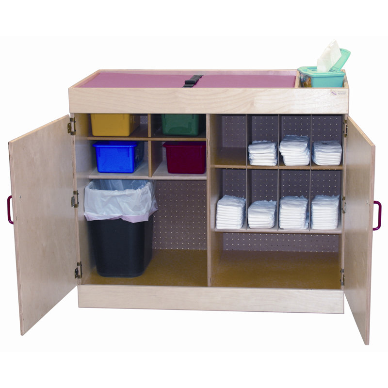 Deluxe Greenguard Gold Certified Changing Table with Pad, Natural
