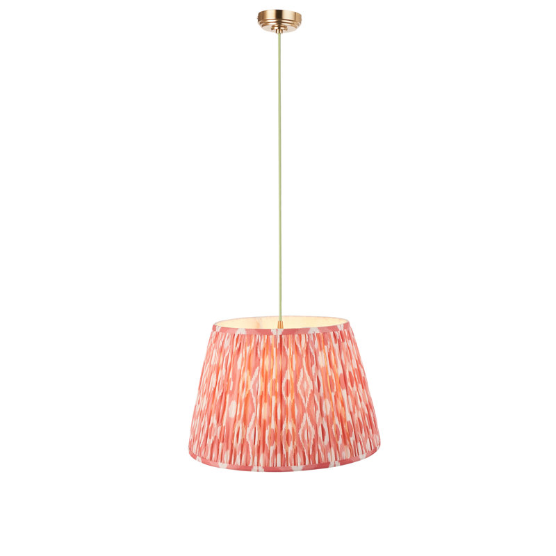 Parksdale 1 - Light Brushed Brass Pendant, Pink