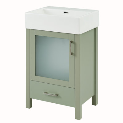 20-Inch bathroom vanity with ceramic sink