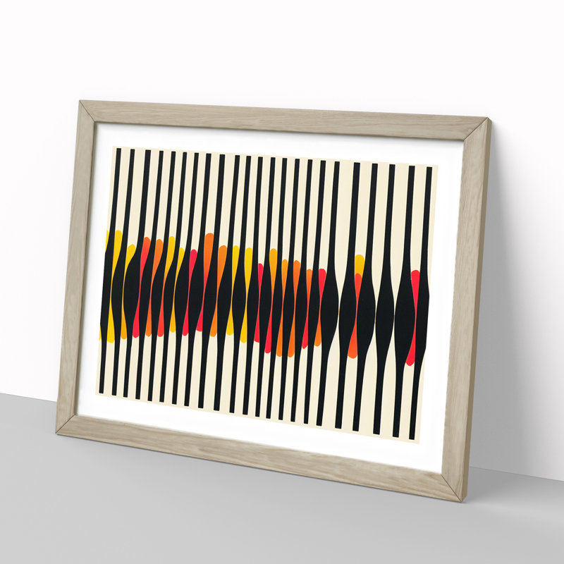 Smashing Modern Abstract Art - Framed Print, 34cm H x 46cm W x 2cm D, Oak