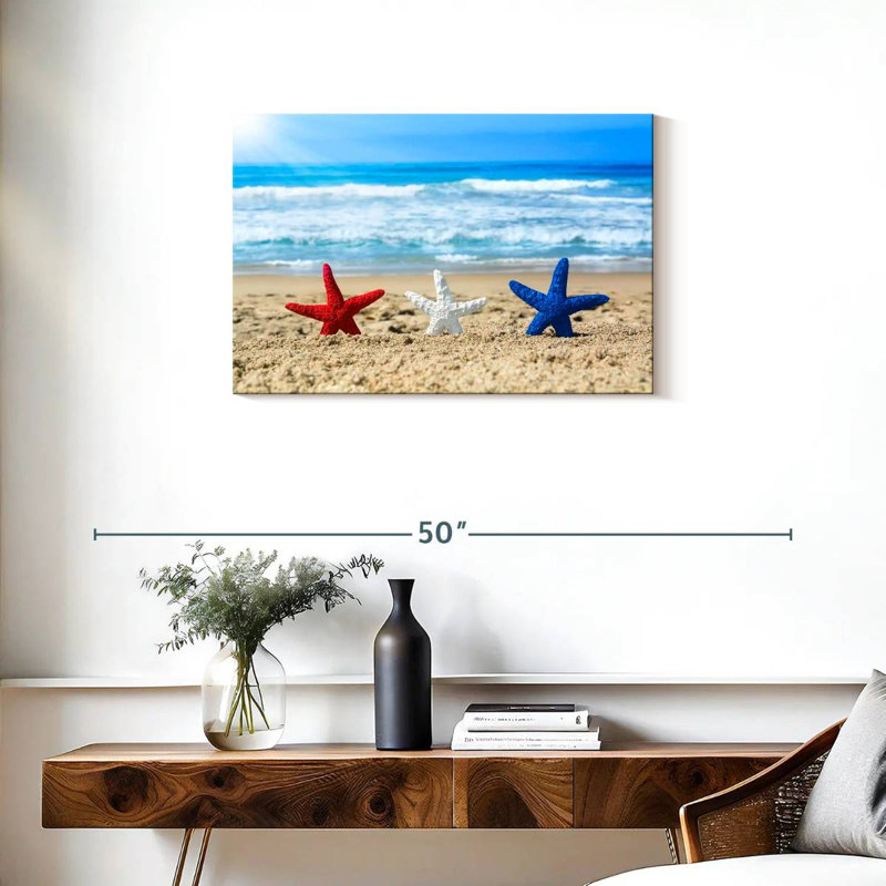 Beach patriotic starfish Aletra, H 20 po x l 30 po