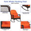 Chaise berçante d'extérieur en osier Ashawnti