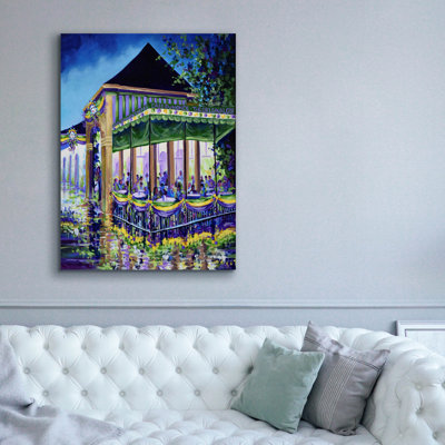 'New Orleans Mardigras At Cafe Du Mounde' by ADEL Canvas Wall Art, 40" x 54"