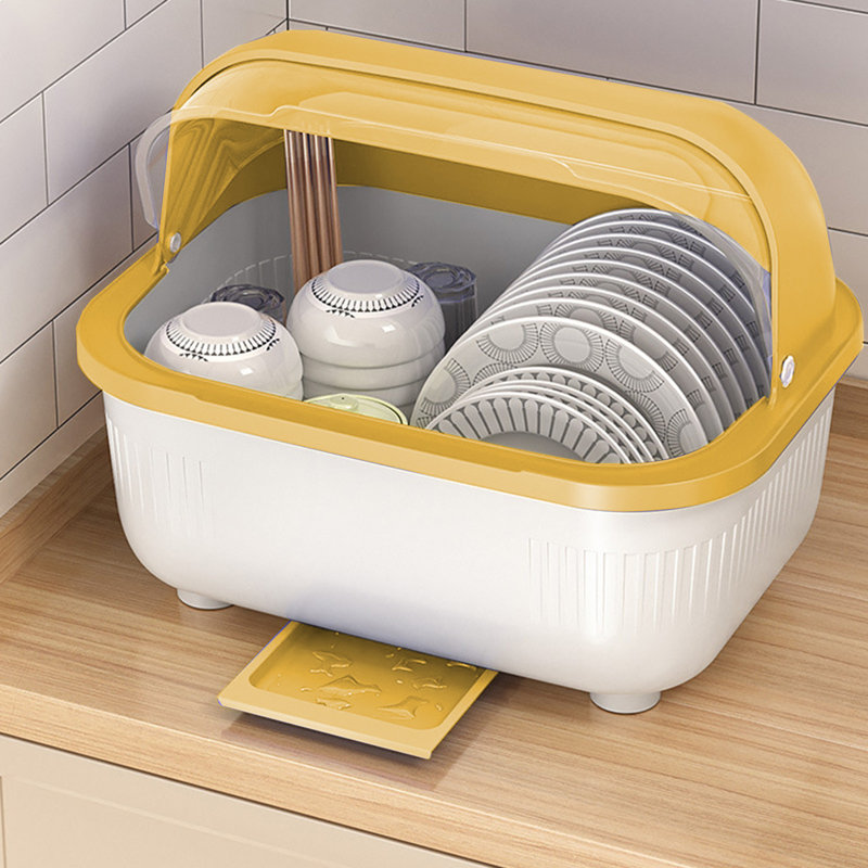 Boîte de rangement pour couverts avec protection, empilable, grande capacité, élégante, idéale pour les pique-niques et la cuisine d'intérieur.