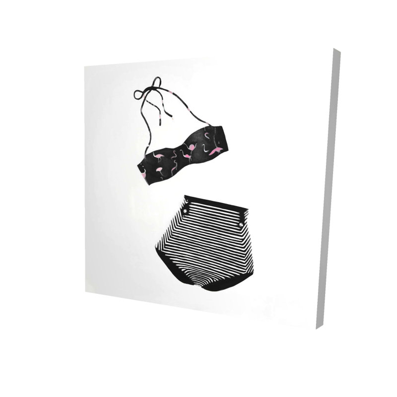 Toile de maillots de bain femme rétro, H 24 po x l 24 po