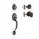 Copper Creek Handleset with Single Cylinder Deadbolt and Door Knob and Colonial Rosette
