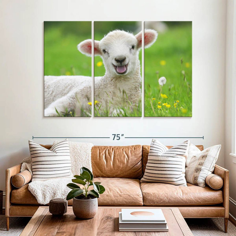Brampt Funny Lamb, 14" H x 23" W