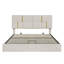 Lit plateforme tapissier avec système de rangement hydraulique, aucun sommier nécessaire-461546207