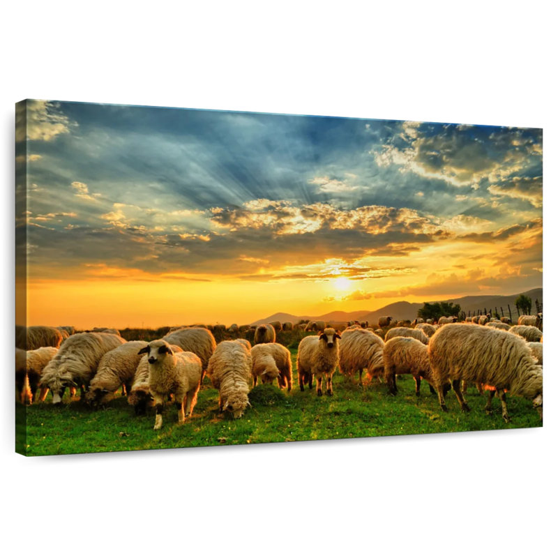 Brampt Flock Of Sheep, 8" H x 12" W