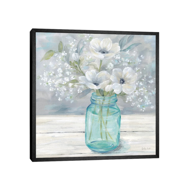 Vintage Jar Bouquet I by Cynthia Coulter - Print on Canvas, 66.04 cm H x 66.04 cm W, Black Framed Canvas