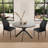 Cappelletti Round Steel Pedestal Dining Table Set-810087412-868054042