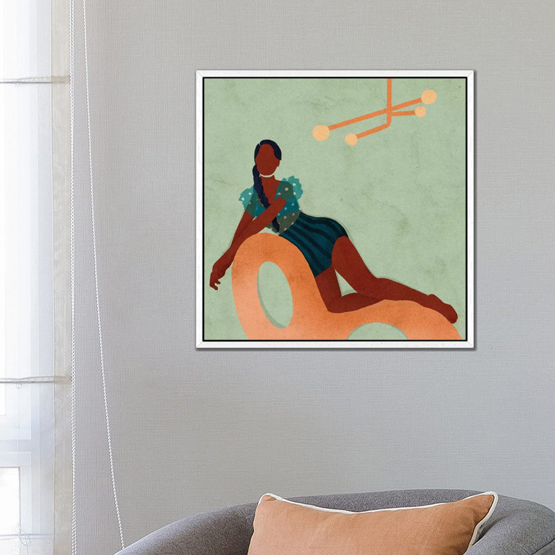 Courtni by Reyna Noriega - Print on Canvas, 66.04 cm H x 66.04 cm W, White Framed