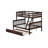 Twin Over Full Bunk Bed with Trundle, Convertible Ladder and Guardrail-1068285162